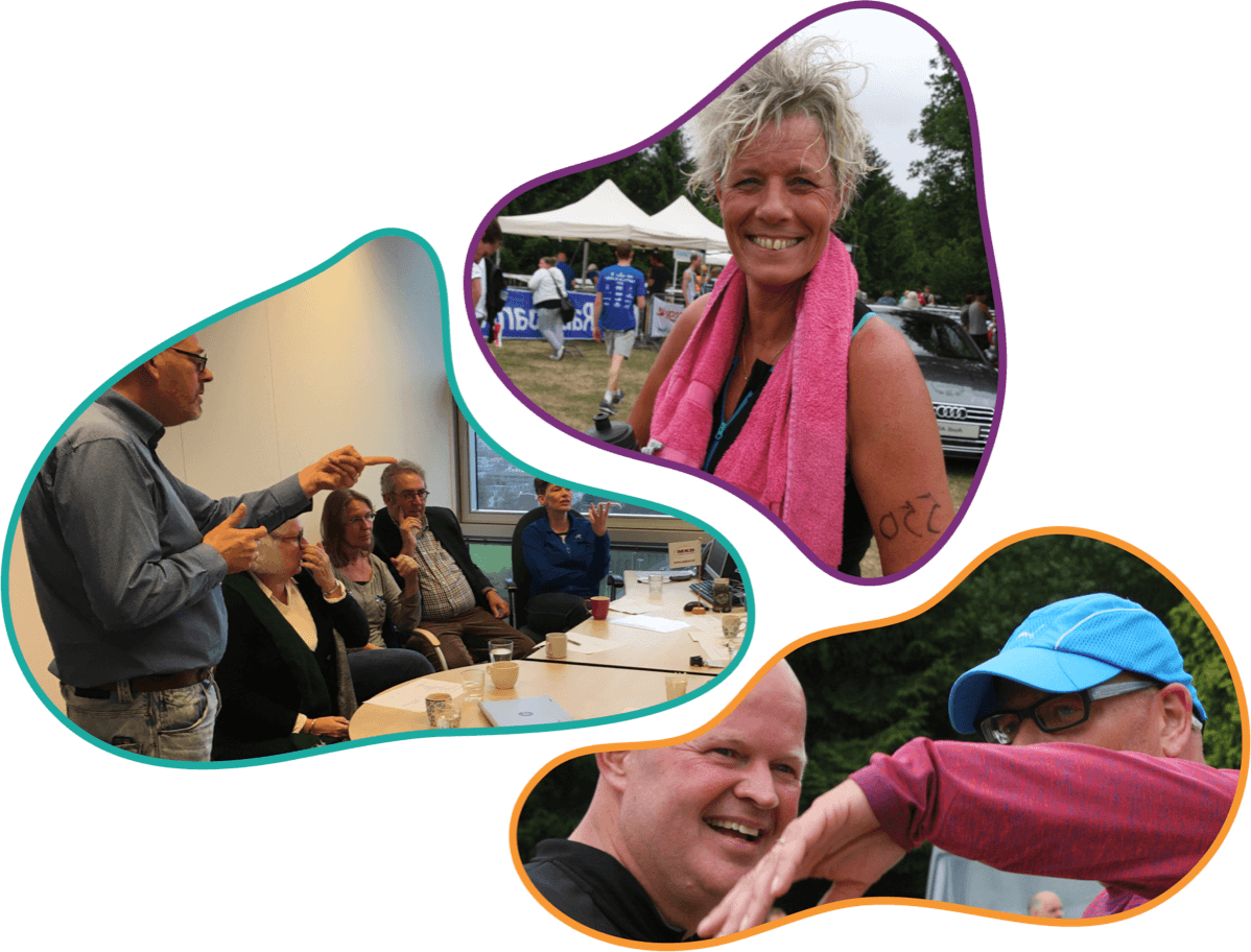 Collage van trainingen en evenementen